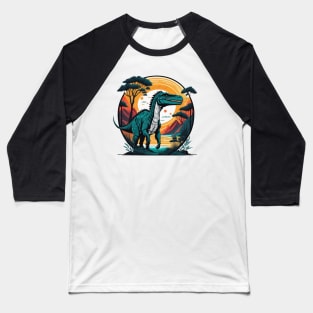 Dinosaur rounded color design Baseball T-Shirt